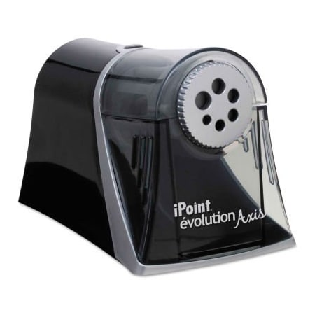 Acme United Westcott iPoint Evolution Axis Pencil Sharpener, AC-Powered, 5" x 7.5" x 7.25", Black/Silver 15509
